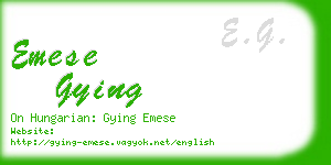 emese gying business card